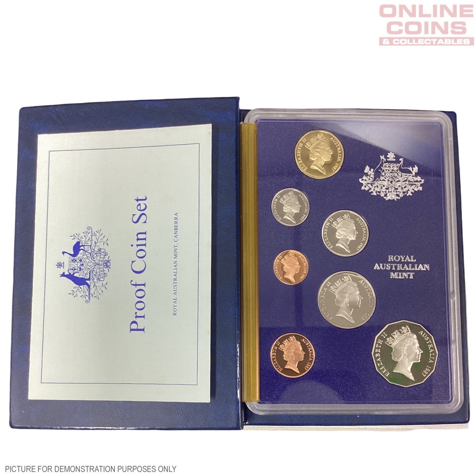 1987 Royal Australian Mint Seven Coin PROOF Year Set